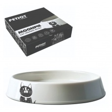 Миска керамическая PETJOY черно-белая, 400 мл