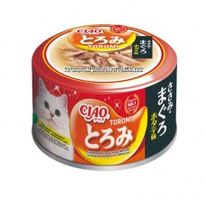INABA CIAO влажный корм для кошек Toromi Куриное филе и тунец Магуро со вкусом морского гребешка в бульоне, 80 г