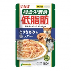 INABA влажный корм для собак Teishibo Куриное филе и куриная печень в желе, 80 г