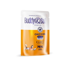 Buddy Sol пауч для стерилизованных кошек и котов, курица в соусе