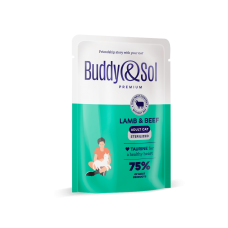 Buddy Sol пауч для стерилизованных кошек и котов, ягненок и телятина