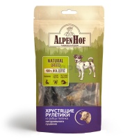AlpenHof Хрустящие рулетики из рубца теленка для собак 20 г