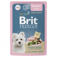 Brit Premium пауч кролик с цукини в соусе для щенков мини-пород, 85 г
