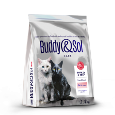 Buddy Sol сухой корм для стерилизованных кошек, индейка и говядина