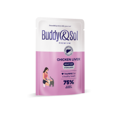 Buddy Sol пауч для стерилизованных кошек и котов, куриная печень в соусе