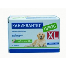 Каниквантел плюс XL со вкусом мяса (12 таб./уп), 1 блист. 3 таб