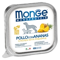 Monge Dog Monoprotein Fruits консервы для собак паштет из курицы с ананасом 150г