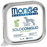 Monge Dog Monoprotein Solo консервы для собак паштет из кролика 150г