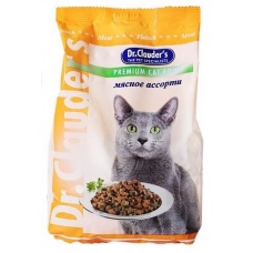 Dr. Cluader's cухой корм МЯСНОЕ АССОРТИ для кошек, 400 г