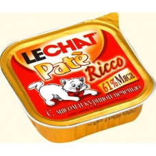 Lechat паштет с мясом и печенью курицы для кошек, 100 г