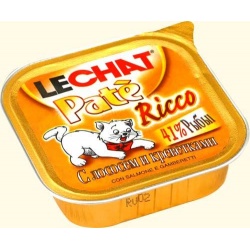Lechat паштет с лососем и креветками для кошек, 100 г