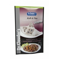 Dr. Cluader's с телятиной и индейкой в соусе, 100 г