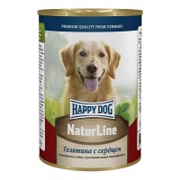 ХэппиДог Natur Line Консервы для щенков, Телятина с сердцем, 0,410 кг 72242