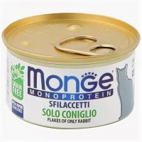 Monge Cat Monoprotein мясные хлопья для кошек из кролика 80г