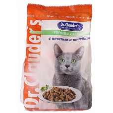 Cухой корм для кошек с печенью и индейкой, уп. 400 гр.