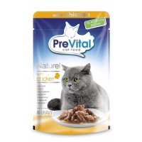 PreVital Naturel консервы с курицей в соусе для кошек, 85 г