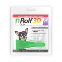 Рольф Клуб 3D капли от блох для собак до 4 кг (1 пип/уп)