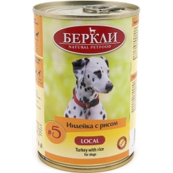 Беркли Local консервы для собак №5 Индейка с рисом