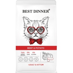 Best Dinner Adult&Kitten сухой корм для котят и взр. кошек Говядина и картофель