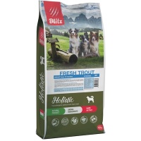 Blitz Holistic корм низкозерновой для собак свежая Форель