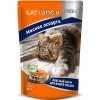 Cat Lunch пауч для кошек кусочки в желе Мясное ассорти