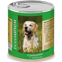 Dog Lunch консервы для собак Говядина с овощами