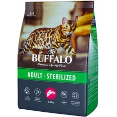 Mr.Buffalo ADULT STERILIZED сухой корм для кошек Лосось