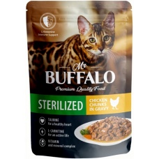 Mr.Buffalo STERILIZED пауч.для стерил. кошек Цыпленок в соусе