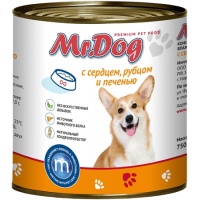 Mr.Dog консервы для собак с Сердцем, рубцом и печенью