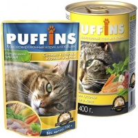 Puffins пауч для кошек Курица в желе