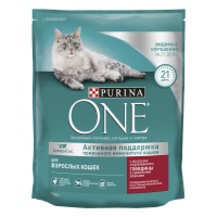 Purina One сухой корм для кошек говядина пшеница