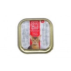 Паштет для кошек ФАРШ с рыбой, 100 гр