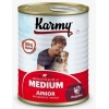 KARMY MEDIUM Junior влажный корм для щенков средних пород с индейкой, 340г