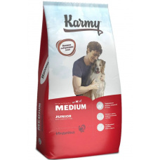 Karmy Medium Junior сухой корм для щенков средних пород с индейкой, 14 кг