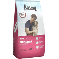 Karmy Sensitive Mini сухой корм для собак мелких пород с чувствительным пищеварением, с лососем, 10 кг