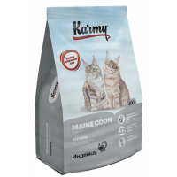 Karmy Maine Coon Kitten сухой корм для котят, беременных и кормящих кошек породы Мейн-кун с индейкой